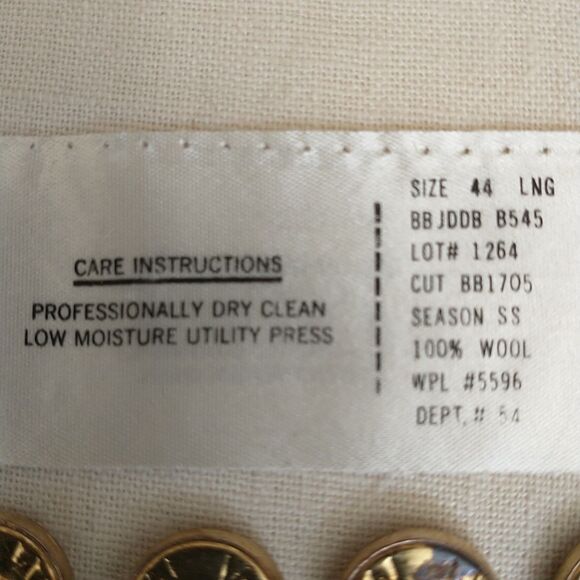 Brooks Brothers 1818 Replacement Buttons Gold Tone Waterbury "B" Monogram 10x - Picture 8 of 9